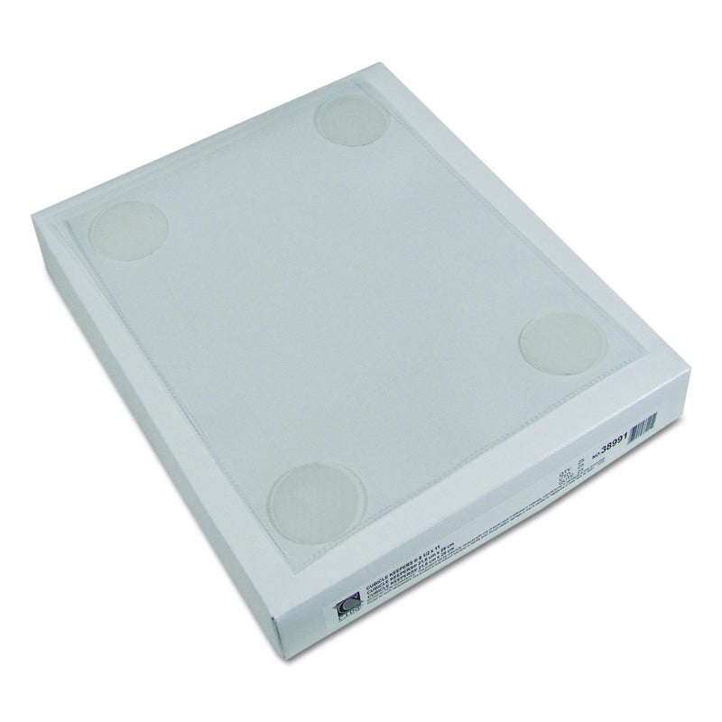 C-Line Cubicle Keepers Wall Organizer for Fabric Surfaces, Clear, 8.5 x 11 Inches, 25 per Box (38991) - Image 4